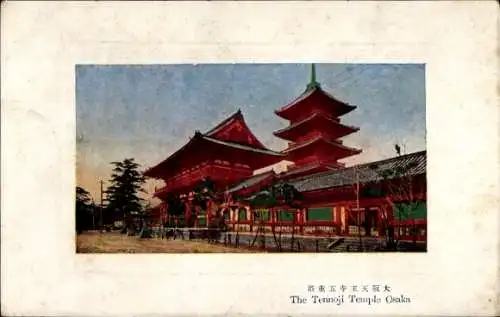 Ak Osaka Präfektur Osaka Japan, Tennoji Tempel