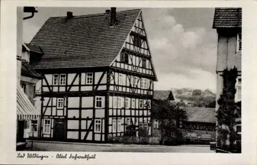 Ak Bad Wildungen in Nordhessen, altes Fachwerkhaus