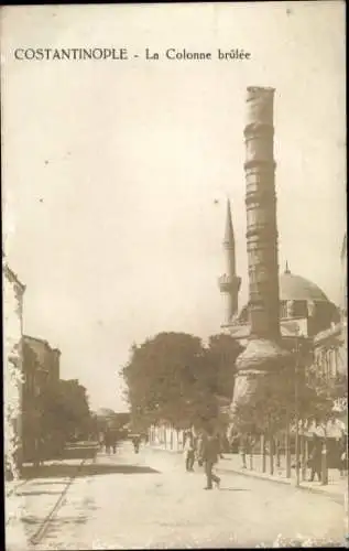 Ak Konstantinopel Istanbul Türkei, verbrannte Säule, Konstantinssäule