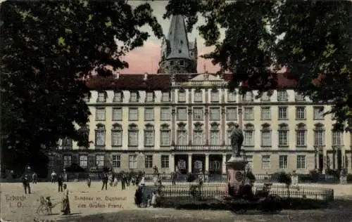 Ak Erbach im Odenwald Hessen, Schloss, Denkmal Graf Franz