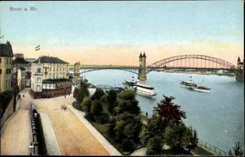 Ak Bonn am Rhein, Rheinbrücke