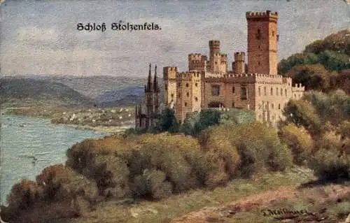 Künstler Ak Stolzenfels Koblenz am Rhein, Schloss Stolzenfels