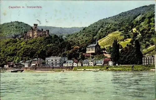 Ak Capellen Kapellen Stolzenfels Koblenz am Rhein, Schloss Stolzenfels