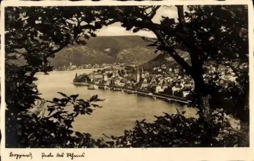 Ak Boppard am Rhein, Teilansicht