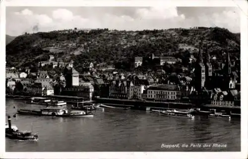 Ak Boppard am Rhein, Blick über den Rhein