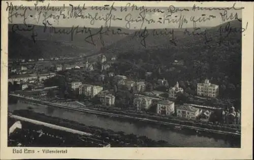 Ak Bad Ems an der Lahn, Teilansicht, Villenviertel
