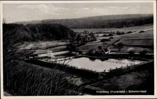 Ak Kirchberg im Hunsrück, Schwimmbad