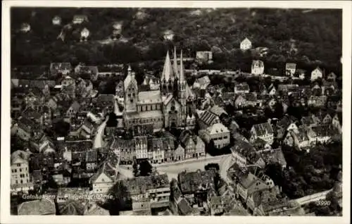 Ak Gelnhausen in Hessen, Totalansicht, Fliegeraufnahme