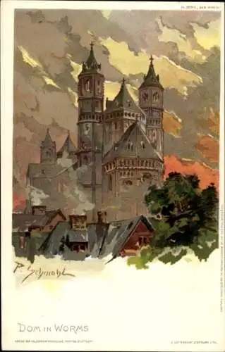 Künstler Ak Schmohl, P., Worms am Rhein, Dom