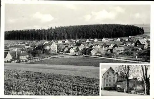 Ak Burgjoss Jossgrund in Hessen, Gesamtansicht, Schloss