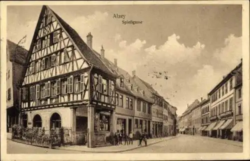 Ak Alzey in Rheinhessen, Spießgasse