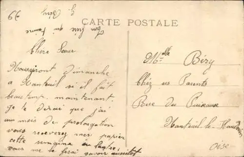 Ak Senlis Oise, Gebäude, Rosen