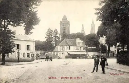 Ak Senlis Oise, Entree de la Ville