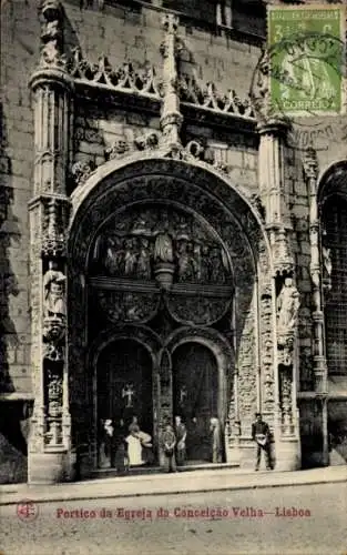 Ak Lisboa Lissabon Portugal, Portico da Egreja da Conceição Velha