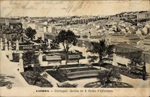 Ak Lissabon Lissabon Portugal, Jardim de S. Pedro d'Alcantara