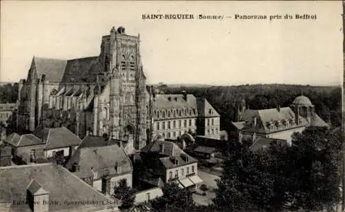 Ak Saint Riquier Somme, Panorama pris du Beffroi