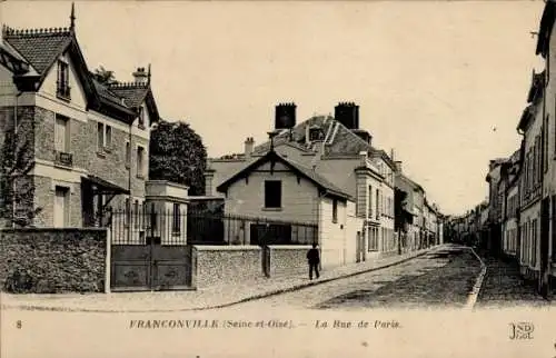 Ak Franconville Val d Oise, Rue de Paris