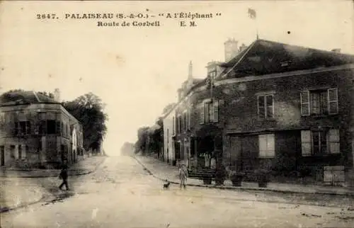 Ak Palaiseau Essonne, A l'Elephant, Route de Corbell