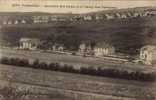 Ak Pontarlier Doubs, Quartier des Lavaux et Camp des Pareuses