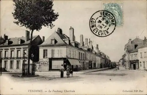 Ak Vendôme Loir et Cher, Le Faubourg Chartrain