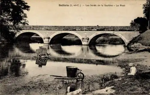 Ak Salbris Loir et Cher, Les Bords de la Sauldre, Le Pont