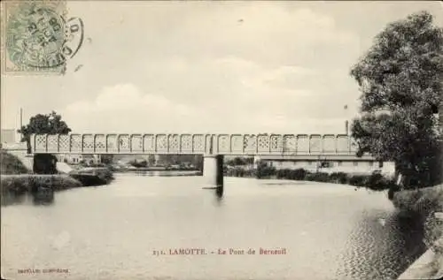 CPA La Motte Oise, Pont de Berneuil