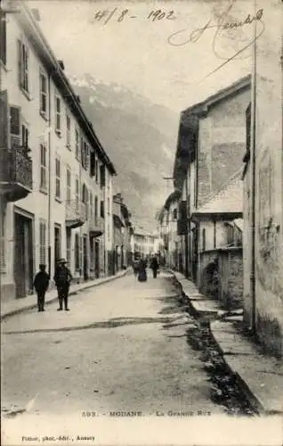 Ak Modane Savoie, La Grande Rue