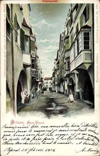 Ak Brixen Bressanone Südtirol, Stadtgasse