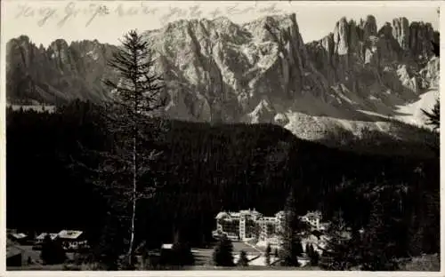 Ak Lago di Carezza Karersee Südtirol, Grand Hotel Carezza, Latemar