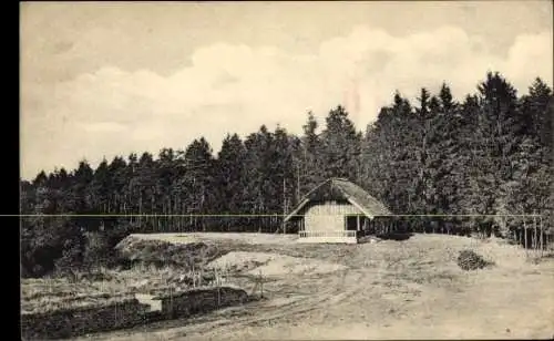 Ak Ober Rosbach vor der Höhe Hessen, Schutzhütte und Bad am Wald