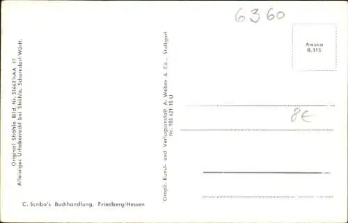 Ak Friedberg in Hessen, Luftbild