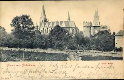 Ak Friedberg in Hessen, Stadtkirche