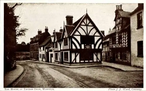 Ak Warwick Warwickshire England, Haus von Thomas Oken