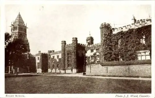 Ak Coventry West Midlands England, Rugby-Schule