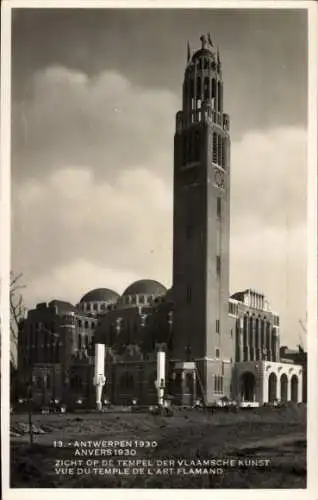 Ak Antwerpen Flandern, Weltausstellung 1930, Tempel der Vlaamsche Kunst