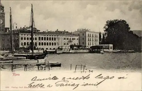 Ak Riva Valdobbia Piemonte, Hafen, Promenade