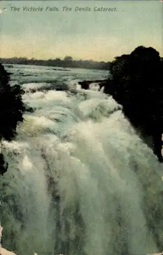 Ak Victoria Falls Rhodesia Simbabwe, Devils Cataract