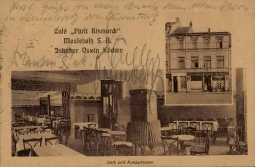 Ak Meuselwitz in Thüringen, Café Fürst Bismarck, Konzertraum