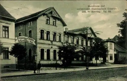 Ak Lutherstadt Eisleben, Mansfelder Hof, Eingang zum Garten