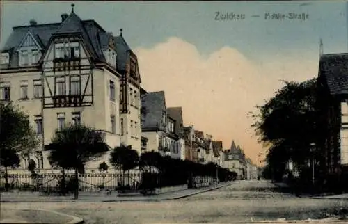 Ak Zwickau in Sachsen, Moltkestraße