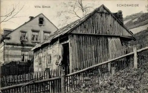 Ak Schönheide im Erzgebirge Sachsen, Villa Simon