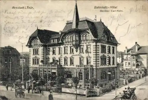 Ak Arnstadt in Thüringen, Bahnhofs-Hotel