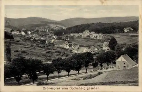 Ak Grünenplan Delligsen Niedersachsen, Panorama vom Bocksberg aus