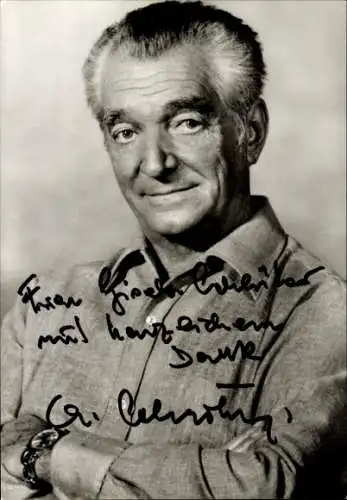 Ak Schauspieler Carl Heinz Schroth, Portrait, Autogramm