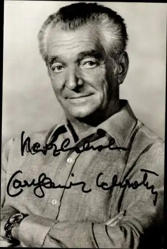 Ak Schauspieler Carl Heinz Schroth, Portrait, Autogramm