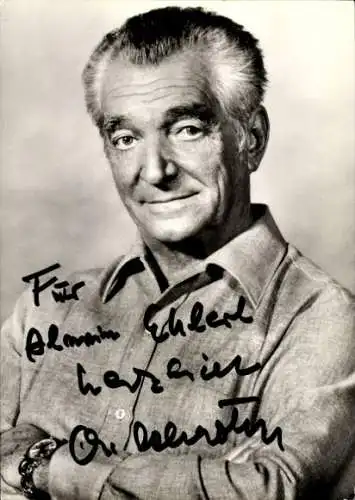 Ak Schauspieler Carl Heinz Schroth, Portrait, Autogramm