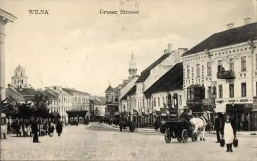 Ak Vilnius Wilna Litauen, Große Straße