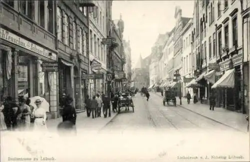 Ak Lübeck in Schleswig Holstein, Breitestraße, Solinger Stahlwaren