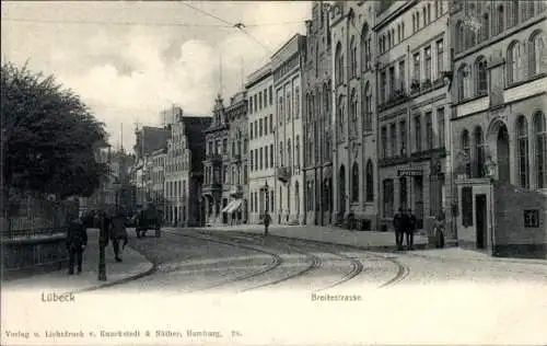 Ak Lübeck in Schleswig Holstein, Breitestraße