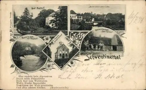 Ak Schwentinental in Schleswig Holstein, Gut Rastorf, Kapelle Sophienhof, Gastwirtschaft Zum Kreuz